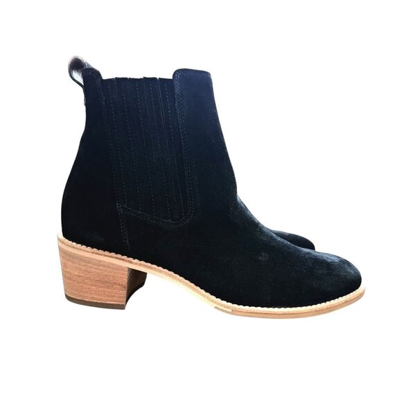 Paul Green Womens Black Suede Chelsea Boots Size 7 NWOB $520 - Picture 1 of 8